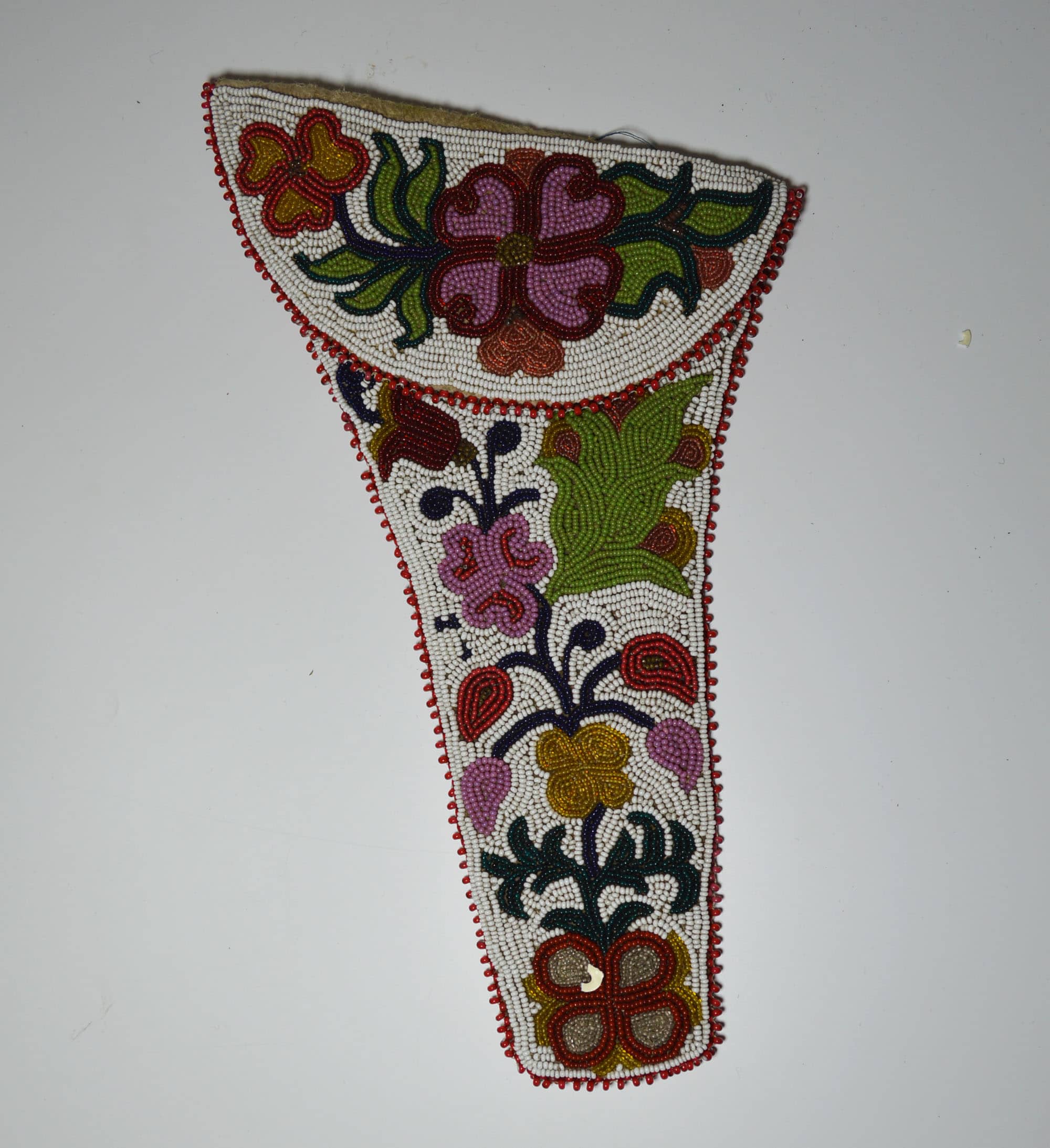 Old Native American Indian Chippewa beaded pistol holster