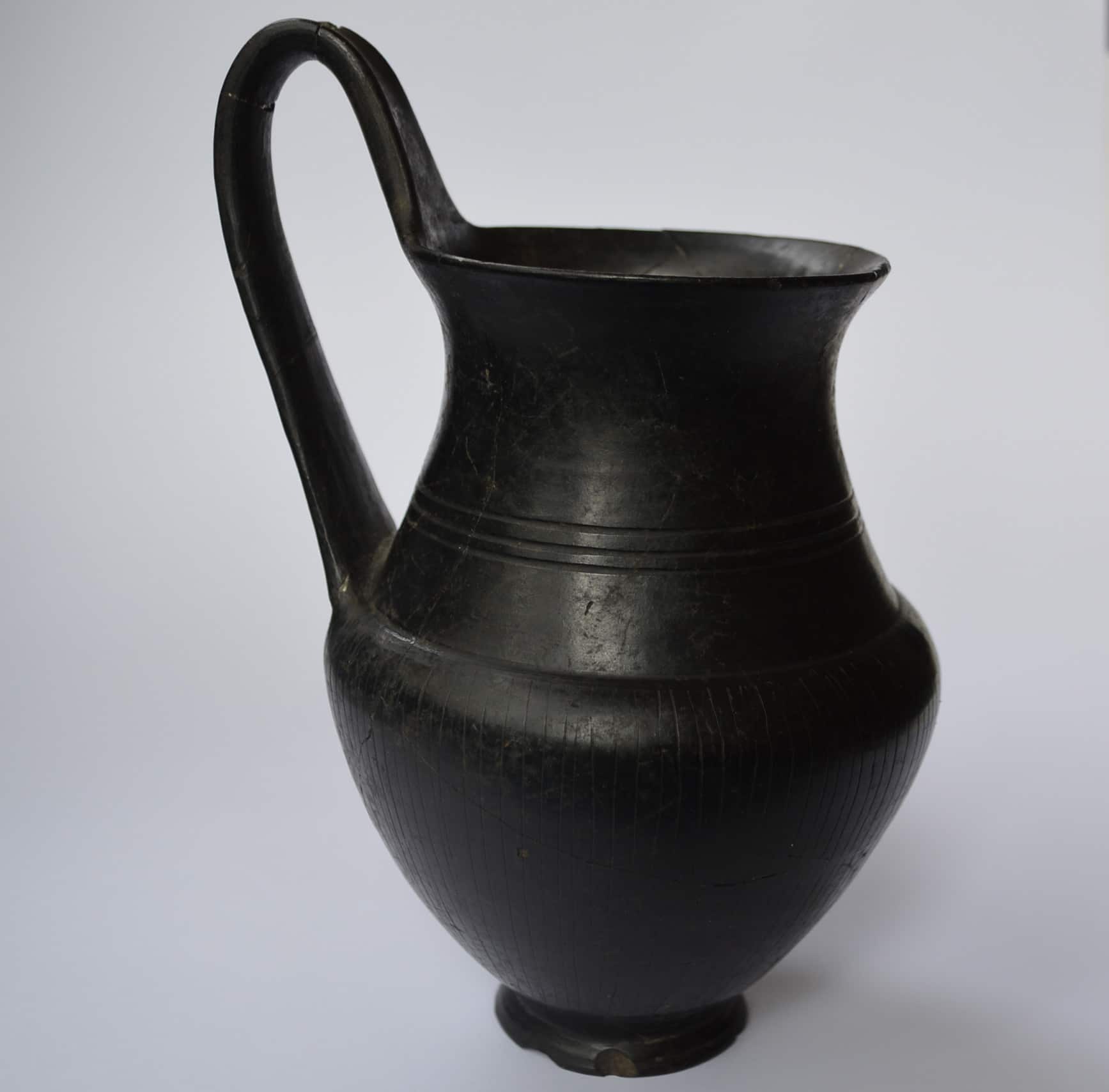 ANTIQUITIES ETRUSCAN BLACK POTTERY BUCCHERO JUGSOLD