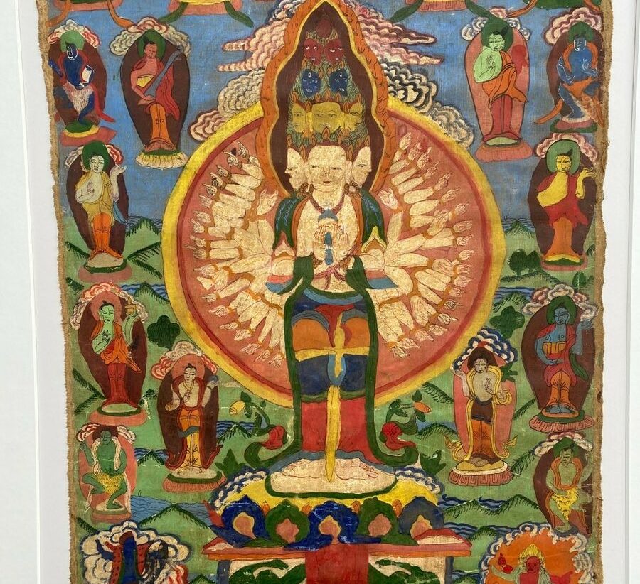 Fine old Tibetan Thangka  Avalokitesvhara  中国古董藏族古董  |-SOLD