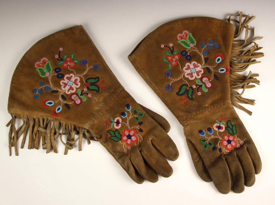 Native American Beaded Gauntlets Cree