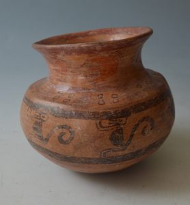 Maya pottery bowl pre columbian