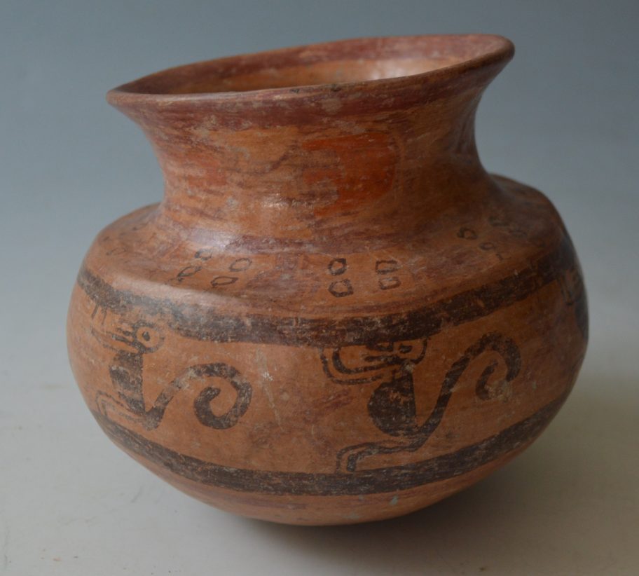 Maya pottery bowl pre columbian