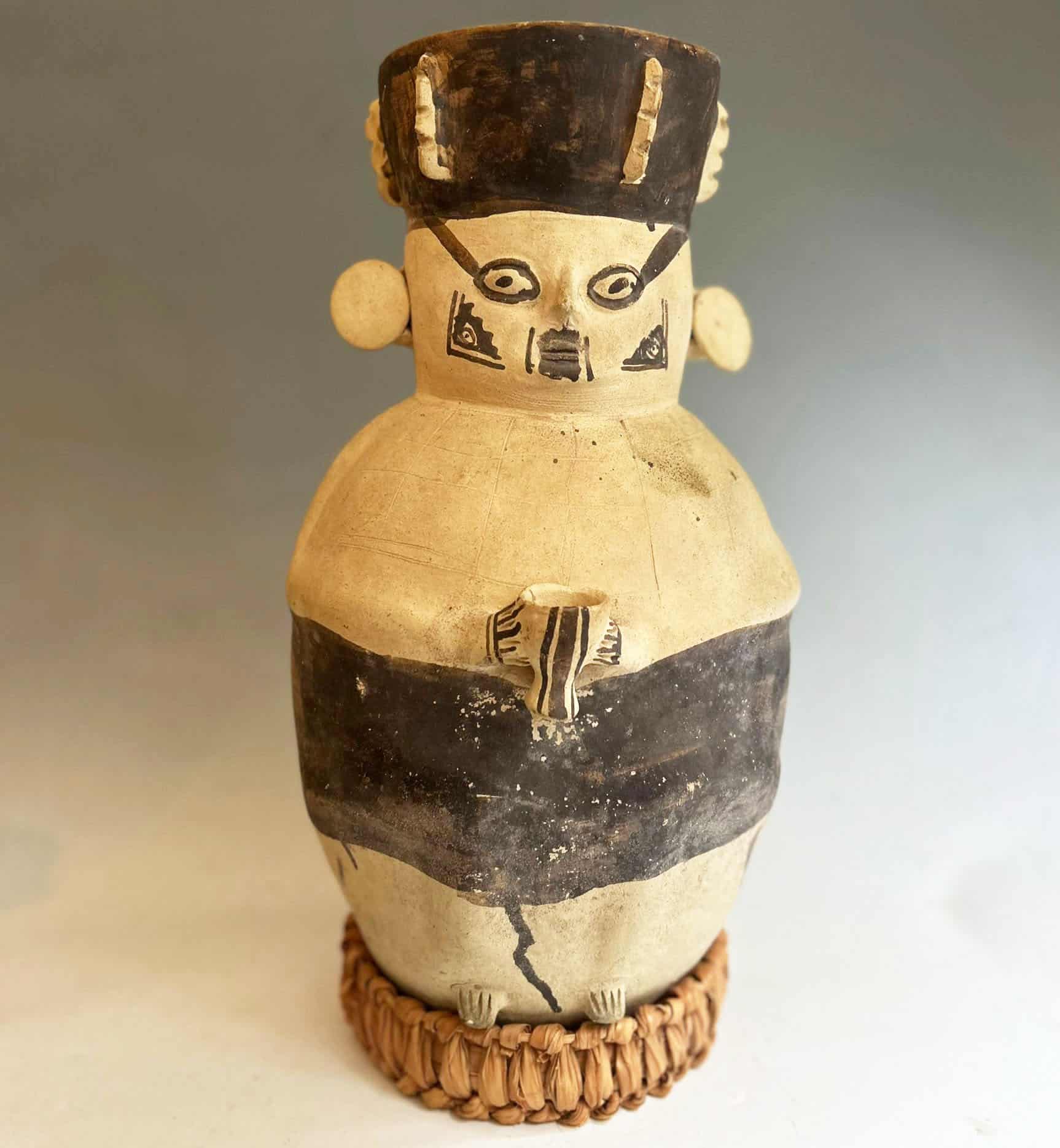 Chancay Large Anthropomorphic Urn Vessel Pre Columbian