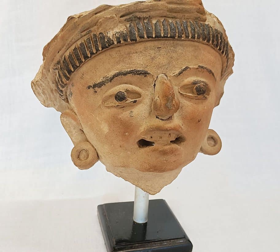 Pre Columbian Head  Veracruz Mexico Circa  600-900 A.D
