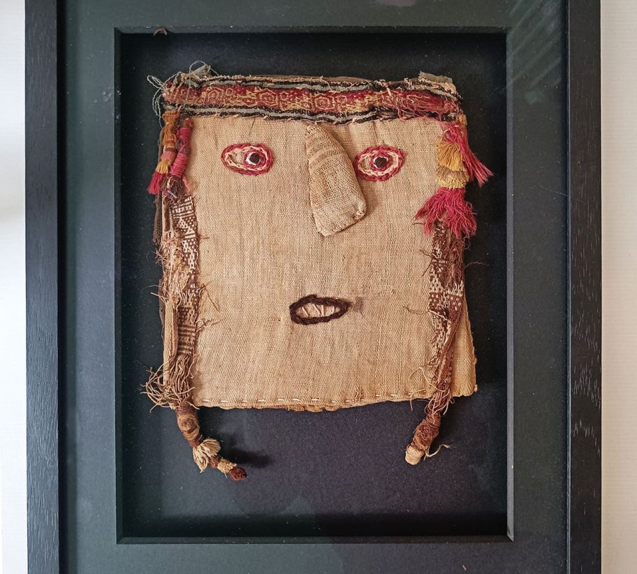 Pre-Columbian Chancay textile mask South American Art Antiques